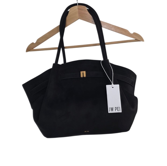 JW PEI Handbags - JW PEI Medium Tote New With Tags Black Suede